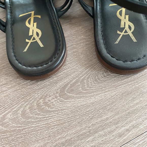 Yves Saint Laurent black strappy sandal size 37.5 - Picture 11 of 15